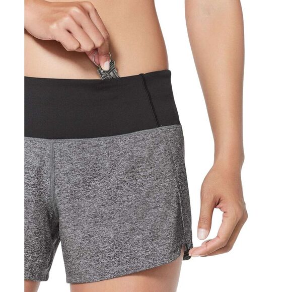 Lululemon Run Times Mid-Rise Short 4" *Heather Lux Multi Black - Picture 1 of 9